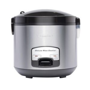 OLLA ARROCERA ELÉCTRICA DE 20 TAZAS EN ACERO INOXIDABLE