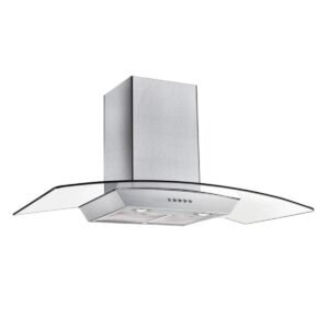 CAMPANA EXTRACTORA DE 36" CON VIDRIO CURVO Y DOBLE FILTRADO